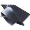 Graphite External Vent Cover Kit - 100mm Hooded Cowl with