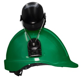 JORESTECH Safety Hard Hat Kit HDPE Cap Style Helmet with 4-Point Adjustable Ratchet Suspension with Mountable Black Earmuffs