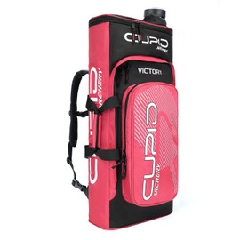 LWANO Archery Backpack Takedown Recurve Bow Case, Protective Foam Padding Bow Bag for Gear & Accessories with Arrow Tube (Pink)