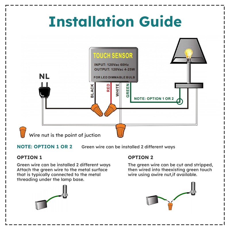 Touch Lamp Control Module 3 Way Dimmable Touch Lamp Sensor