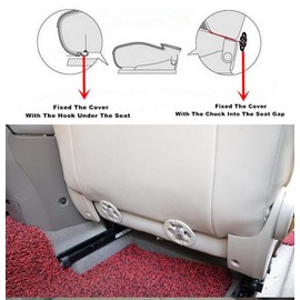 EDEALYN Ultra Thin Universal Car Seat Cover Antiskid Car Seat Protector Auto Office Chair Cover Four Seasons General for Front Seat, Office Chair,1 PCS (Beige)