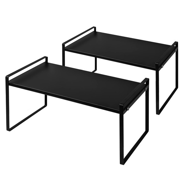 Nxconsu 2Pack Cabinet Shelves Stackable Organizer Rack Riser for Kitchen
