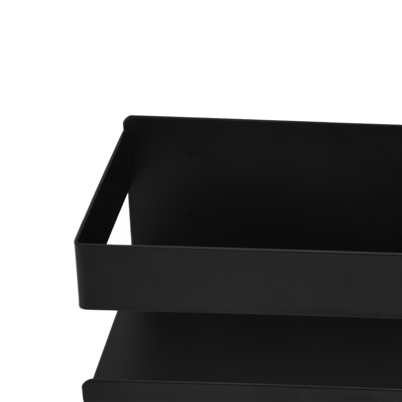 Single Tier Spice Rack 15kg Bearing Capacity Corrosion Resistant Black