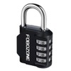 Combination Lock, FOBOZONE 4 Digit Outdoor Waterproof Resettable Code Padlock,for