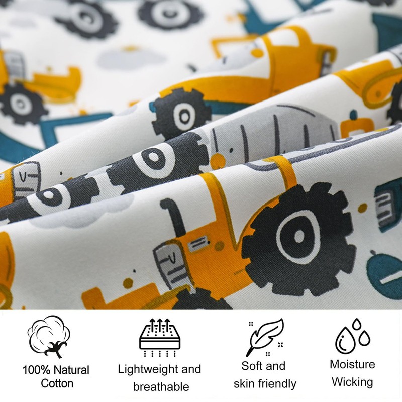 2 Pack Cot Bed Sheets, Cot Sheets 140x70 Fitted Cotton