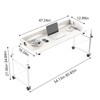 Overbed Table with Wheels, Overbed Desk with Adjustable Length and