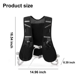 5L Hydration Vest Lightweight, Breathable and Sweatproof Running Backpack, Adjustable Running Hydration Vest for Trail Running Marathon Race Jogging Cycling Running Vest