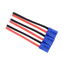 3pcs EC5 Style Male (ESC/Charger Side) Connector/Adapter with 10cm 12awg Wire(BDHI-26)