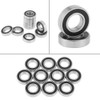 10 PCS 6901-2RS Ball Bearings, Steel and Double Rubber Sealed