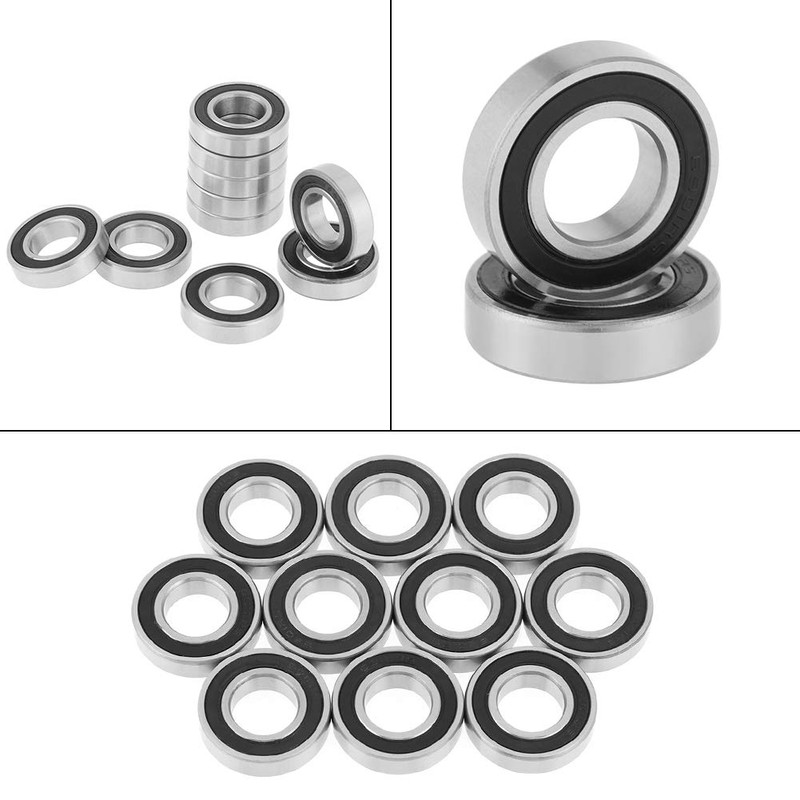 10 PCS 6901-2RS Ball Bearings, Steel and Double Rubber Sealed