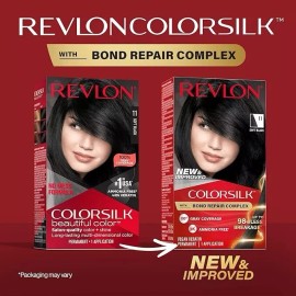 REVLON Colorsilk Color Permanent Hair Dye, #11 Soft Black (Pack of 2)