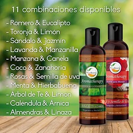 VIDA SCENTS | Aceite Esencial Para Masaje Aromatherapy De 60ml 100% Puro Y Natural | Coco y Zanahoria