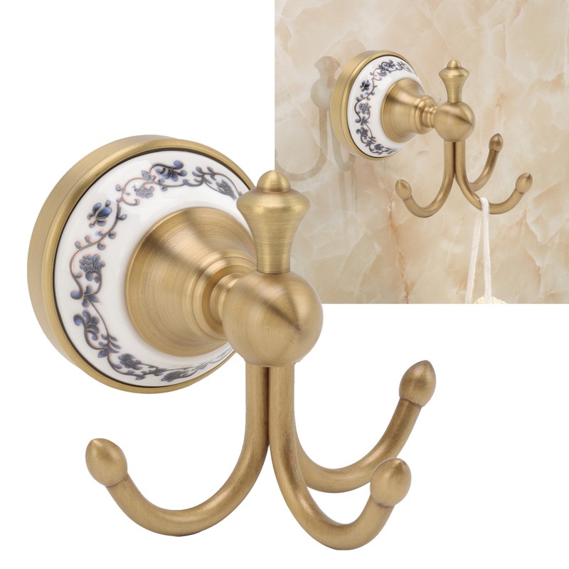 Wall Mounted Bathroom Coat Hook Beautiful Decorative Elegant Clothing Robe