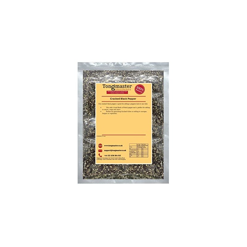 Cracked Black Pepper - 500g (Ideal Size for Grinders)