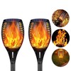 ABFP Solar Lights Outdoor, 2 Pack Torches Flame Garden Lights