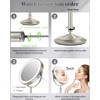 vpu Makeup Mirror with Lights, 1X/30X Lighted Magnifying Mirror Height