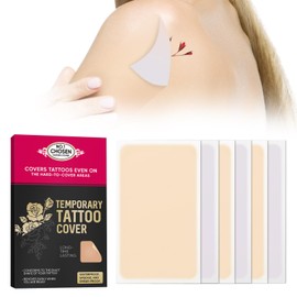 Tattoo Cover Up, Invisible Tattoo Cover Up Patches - Ultra Thin, Waterproof & Sweatproof Concealer Stickers for Tattoos, Scars, and Birthmarks, Skin Tone Blending - 6 PCS