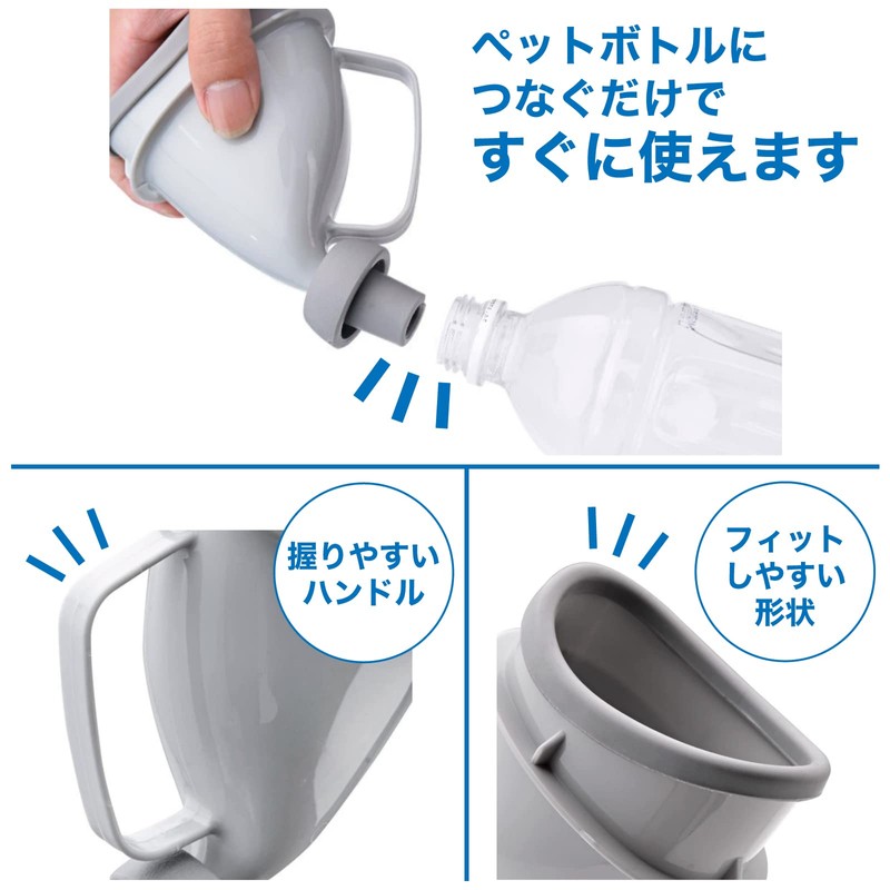 (RONGUI) 非常用トイレ 男女兼用 安心 緊急時にペットボトルが使える (２セット)