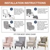 Eco-Ancheng Wingback Chair Slipcover 2 Piece Wingback Chair Cover Spandex