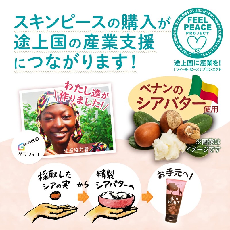 GRAPHICO Skin Piece Moisture Life Hand Butter 100% Food-Based Shea