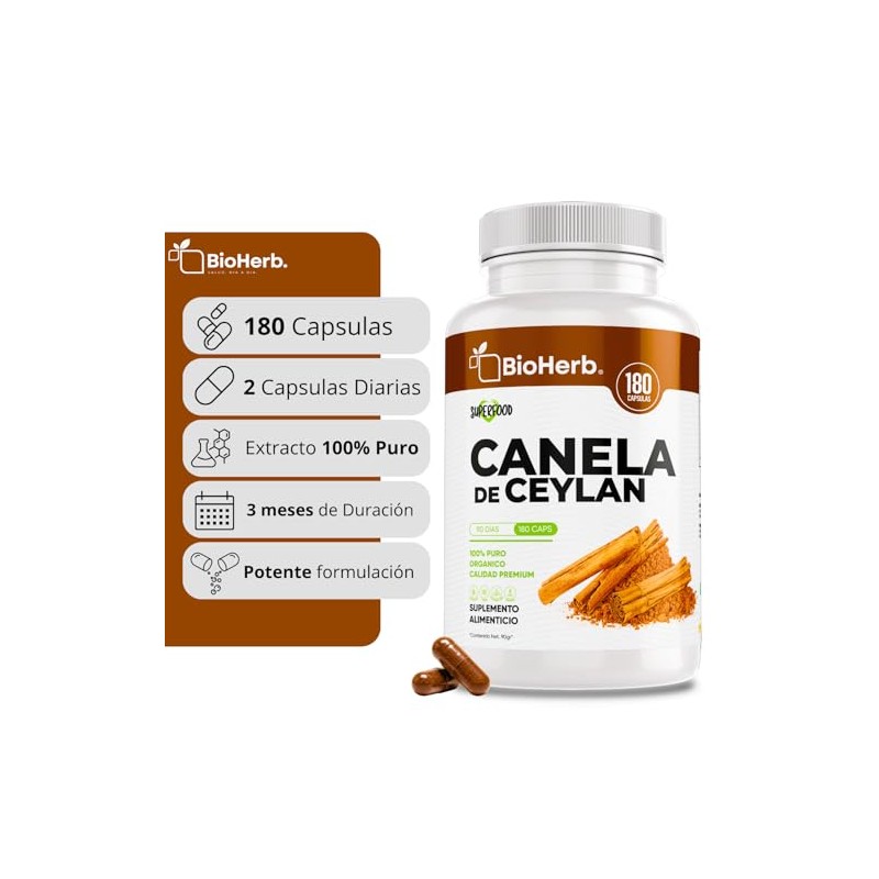 BioHerb® | Canela de Ceylán 100% Pura (Certificada de Origen)