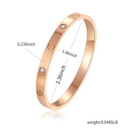 YUFANHY Cuff 18k Gold Plated Stainless Steel Bracelet For Women Girl For Women Novelty And Mother Daughter Bracelet Jewelry Oval Bangle Witness The Of Love Wedding For Couple, 2.36, Stainless Steel,