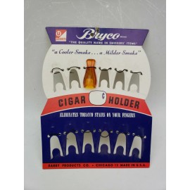 NEVER SMOKED BRYCO CHICAGO USA ANTIQUE BAKELITE CIGAR CHEROOT HOLDER Amber Color