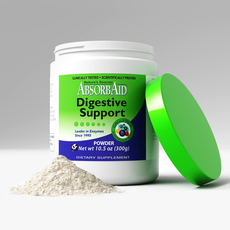 AbsorbAid Digestive Enzymes 300 Grams, Proven to Increase Vital Nutrient