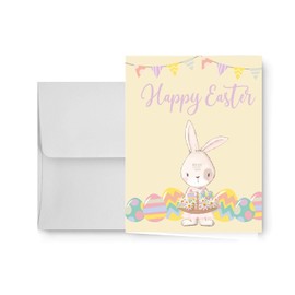 Paper Frenzy Happy Easter Greeting Cards 25 Count, BUNNY WITH EGGS