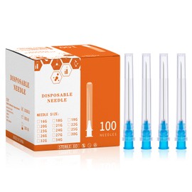 23Ga 1.5inch/38mm Disposable sterile Needles,Individually Wrapped,Pack of 100