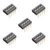 INTERRUPTOR DIP SWITCH 4 POSICIONES NEGRO PARA PROTOBOARD (5 PIEZAS)