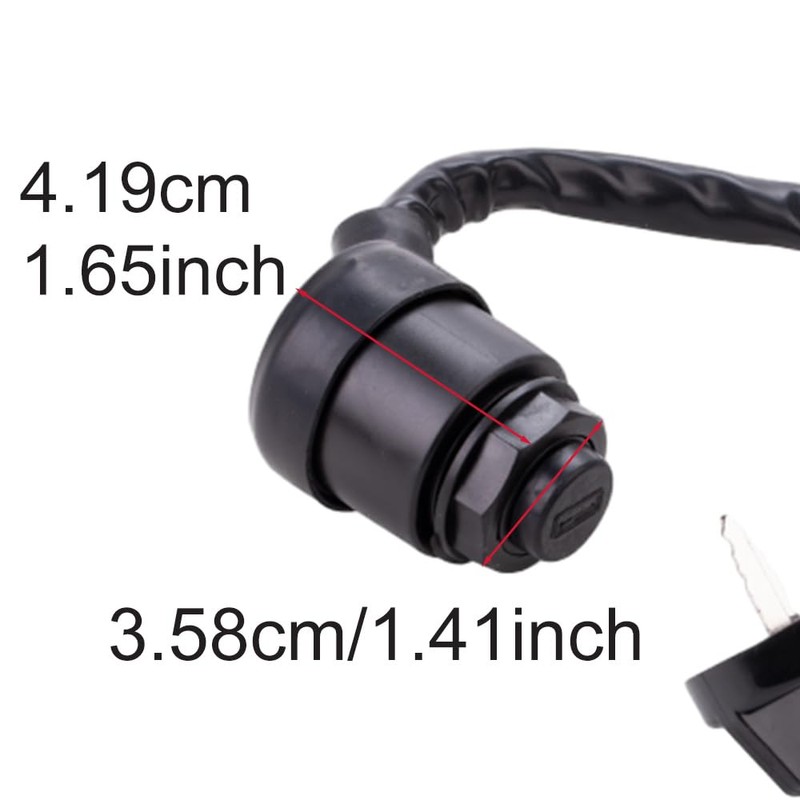 Riloer Black Ignition Key Switch Compatible with Yamaha Gas 2