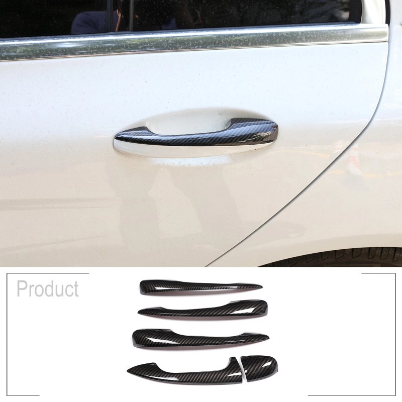 momocar Carbon Fiber ABS Side Door Handle Trim For Benz