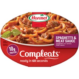 Hormel, ComplEats, Microwave Dinner, 10oz Tray (Pack of 8) (Choose Varieties Below) (Spaghetti with Meat Sauce)