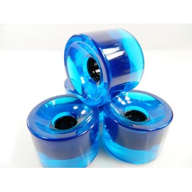 70mm Longboard Wheels (Set of 4) Trans Blue