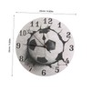 WOONEKY Silent Non Ticking Soccer Wall Clock Modern Decorative Analog