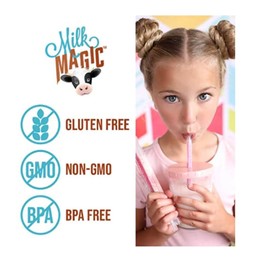 Milk Magic Milk Straws Variety Pack (24 count), Vanilla Milkshake, Cookies and Cream, Strawberry Banana, Unicorn Kisses Flavoring Cereal Straws