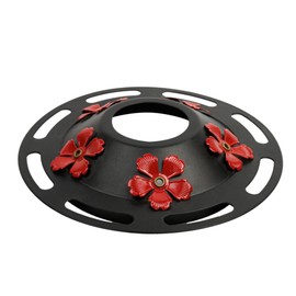 WOSIBO Metal Top Hummingbird Feeders Base Cover Base Replacement Part for Hummingbird Feeders Base Metal Top Cover and Brush Only (Black Circle)