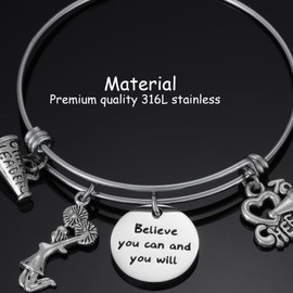 Kivosliviz Cheer Bracelet Cheerleader Bracelet Cheerleading Charm Jewelry Cheer Team Gift Cheer Bracelet