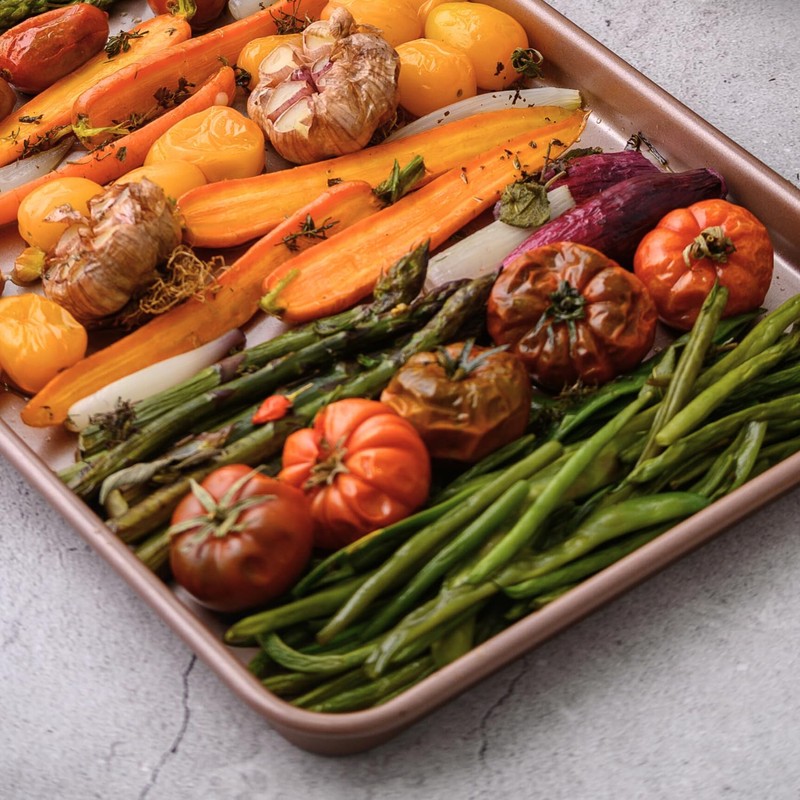 HAPPIELS Nonstick Non-Toxic 18-inch Half Baking Sheet 2-Pack | Premium