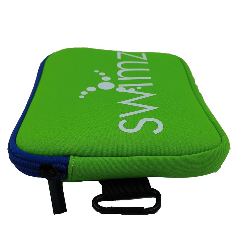 Swimz Large protective Neoprene Goggle storage Pouch (Lime/Royal/White)