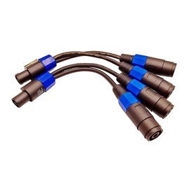 KOOKFJLLZ 2-Packs Speakon Cables, Speakon Female to Speakon Male, Speakon Splitter Cable, Universal PRO Audio DJ/PA Speaker Cable (1-Male to 2-Female)