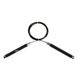 Majestic Sport Stahl-Springseil – Seilspringen mit Kugellagern, verstellbar, 300 cm, 2,5 mm – Perfekt für intensives Cardio- & Intervalltraining Schwarz