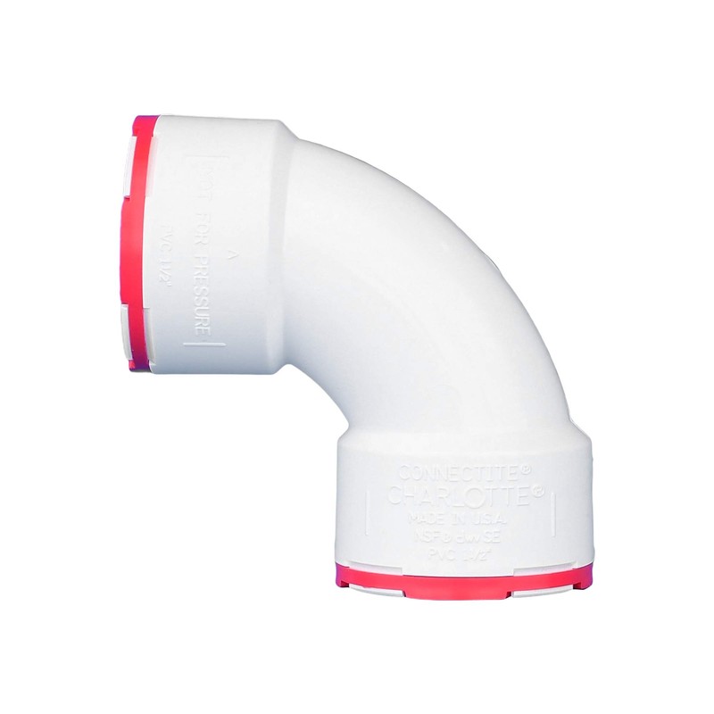 CHARLOTTE PIPE 1 1/2 CONNECTITE 1/4 BEND HUB X HUB