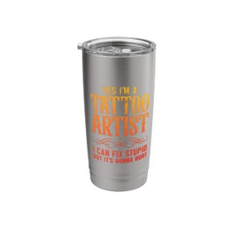 Funny Tattoo Artist Art For Men Women Tattooer Tattoo Artist Stainless Steel Insulated Tumbler