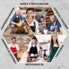 10 Pzs Mandil Delantal Para Chef Meseros Barbería Pintores