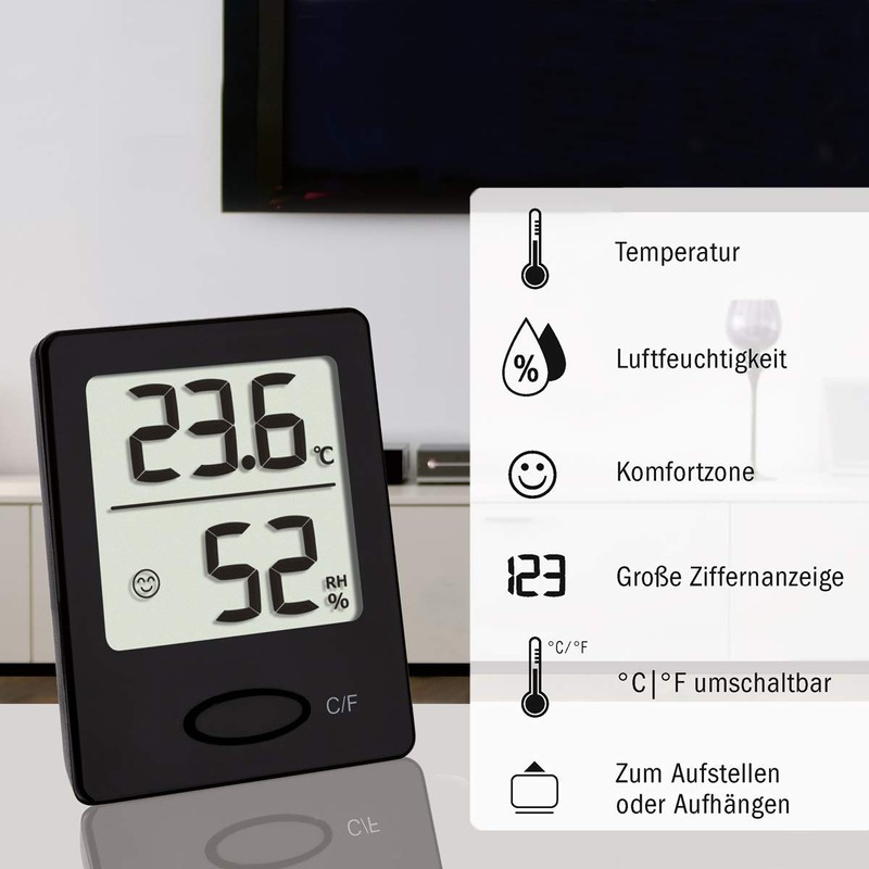 TFA Dostmann Digital Thermo-Hygrometer 46 x 18 x 59 cm,