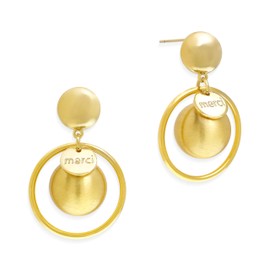 Frigotine Chunky Gold Ball Stud Earrings for Women, Trendy Vintage Traffic Circle Thick Lightweight Earing Prom Thanksgiving Fashion Jewelry Gift.