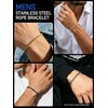 ChainsPro Rope Bracelet for Men, Waterproof Stainless Steel Chain Bracelet