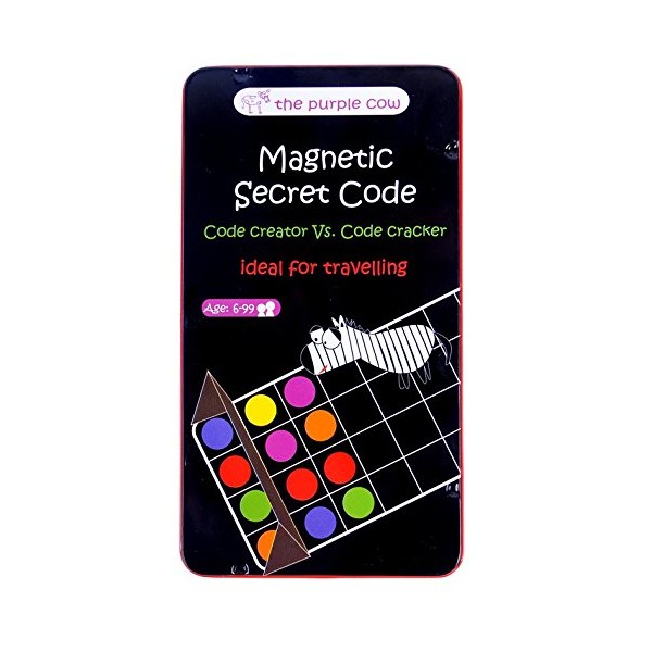 The Purple Cow Magnetic Secret Code Board Game for Kids. Crack The Secret Code. Travel Size - Ideal for Travelling and Have Fun for Kids & Adults. Magnetic Secret Code